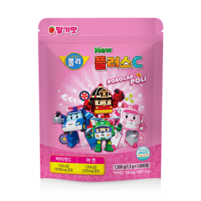 New 로보카폴리 플러스 비타민C 딸기맛 캔디, 1000정, 2개