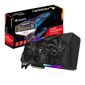 기가바이트 AORUS 라데온 RX 6800 Master D6 16GB 그래픽카드 피씨디렉트 GV-R68AORUS M-16GD