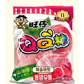 동방유통 중국 사탕 왕자이 QQ젤리 복숭아맛 70g 1개