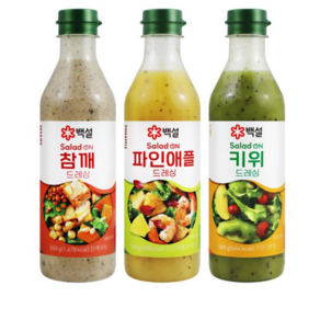 [대용량] 백설 참깨드레싱550g+파인애플드레싱560g+키위드레싱560g, 없음, 1개, 550g