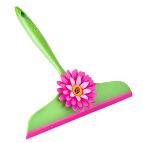 Vigar Flower Power Squeegee Pink and Green 9 inc Vigar Flower Power Squeegee 핑크 및 그린 9인치 빠른 건조를