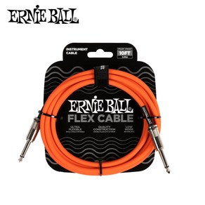 어니볼 플렉스 기타 케이블 3m 블루 오렌지 핑크 ERNIEBALL FLEX GUITAR CABLE STR/STR 3m BLUE ORANGE PINK, 1개