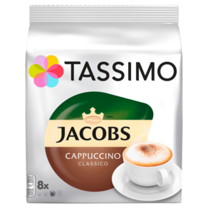 Tassimo 타시모 야콥스 커피 캡슐 카푸치노 클라시코, 8개입, 1개