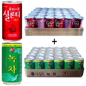 실론티 175ml(30캔) + 참맑은 녹차 175ml(30캔) 60캔, 60개, 175ml