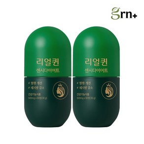 GRN 혈행+기억력 케어 리얼퀸 센시다이어트 1+1 (30+30일분) / 소비기한:2025-08-07, 없음, 2개, 60정