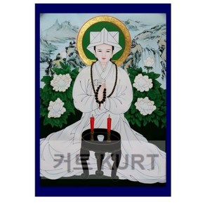 종교 큐빅 그림 제작 만들기 비즈 공예 불사 탱화 보석십자수 재료 세트, 70x90cm 전체 원형 큐빅, 1개
