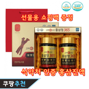 정성가득 홍삼정 진액 100% 식약처인증 진세노사이드 Rg3, 240g, 2개