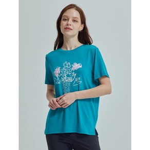 올리비아하슬러 씨그린 썸머 라운드넥 플라워 티셔츠 OHCMTS903
