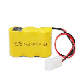 소방 예비전원 DC 3.6V 1x3 1300mah PORESO 수신기 비상구 유도등 소방배터리 제이앤에스테크 포레소 LND 와우글로컴