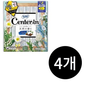 소피 cente-in 센터인 컴팩트 1/2 릴렉스 사봉향 많은 밤용 30.5cm, 4개, 12매입, 대형