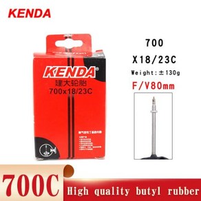 KENDA-자전거 타이어 내부 튜브 700C 700x18 19 20 23 25 28 30 32 35 40 45C Pesta Schade 로드바이크, 06 700X18-23C FV80mm_01 700c, 1개