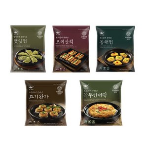 사옹원 명절음식세트 /5종 /오미산적 /동태전 /깻잎전 /고기완자 /녹두빈대떡, 400g, 5개