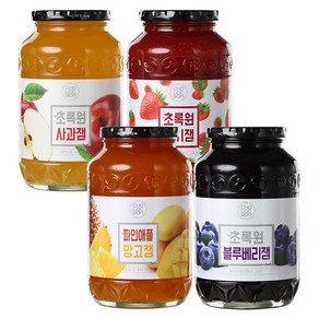 초록원 블루베리잼 +딸기잼 +사과잼 +파인애플망고잼 (4KG), 4kg, 1개