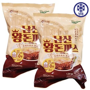 아워홈 경양식 남산 왕돈까스 1.36kg 4인 신선포장 아이스박스 + 아이스팩, 2개