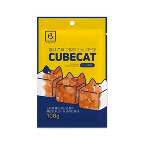 브리더랩 큐브캣 치킨&황태 100g, 3개, MIX 치킨&황태