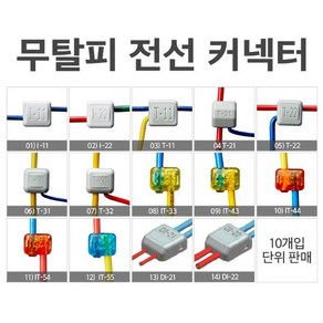 전기 무탈피 전선 커넥터 동선 연결잭 알파오 10개입, 알파오 커넥터 T-11_10개, 1세트