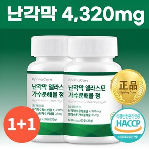 스프링케어 난각막 가수분해물 엘라스틴 정 식약청 해썹 HACCP 인증, 2개, 60정