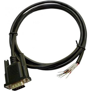 Compucableplususa.com Best Industial Seial DB9 D Sub9 핀 남성 RS232 직렬 케이블 베어 와이어 28 AWG 블랙 PVC 자켓, Black, Male_3 Feet, 1개