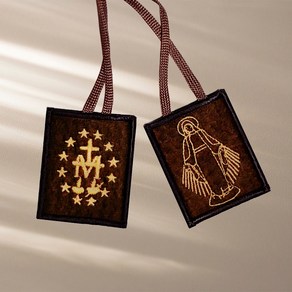 스카풀라 카르멜 수도원 전통 양모 스카폴라 견진 첫영성체 선물 가톨릭 성물 천주교 성물, 혼합색상, 1개