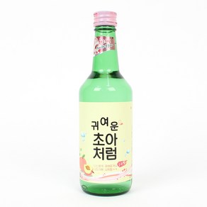 후아미 순하리 처음처럼 과일주 소주병 스티커 방수 라벨지 9.8 * 9.2cm 6매 라벨스티커