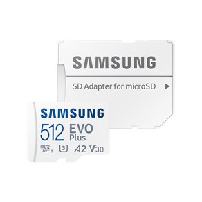 삼성전자 정품 마이크로 SD카드 EVO+ 512GB MB-MC512SA + SD카드 어댑터 R