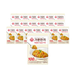 오뚜기 가뿐한끼 매콤닭가슴살 카레 130g, 20개