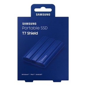 삼성전자 정품 외장 SSD 외장하드 포터블 휴대용 T7 실드 shield, 블루, 2TB, 2TB