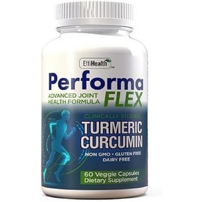 [해외]Pefoma Flex Meiva Tumeic Cucumin Tat Chey & Ginge Supplement Vegetaian Capsules, 1개, 60정