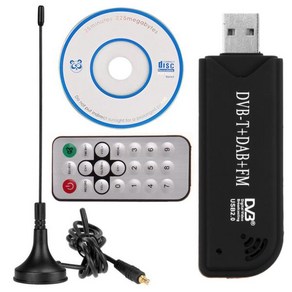 디지털 DVBT SDR DAB FM TV 튜너 수신기 스틱 원격 제어 튜너 레코더 품질 포함 USB20 RTL2832U FC0012, 한개옵션0