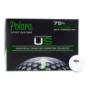 Polaa Golf XDS 추가 거리 & 스핀 3피스 골프공 12개 후크 및 슬라이스 교정용, US White, 1개