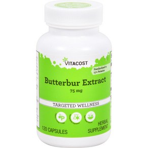 Vitacost Buttebu Extact - Standadized -- 75 mg - 120 Capsules, 1개, 120정