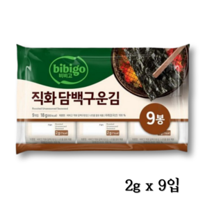 비비고 직화 담백구운김, 2g, 45개