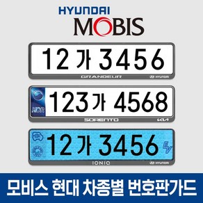 현대모비스 차종별 번호판가드 펠리세이드, 1세트, 블랙