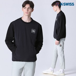 케이스위스 [케이스위스(K-SWISS)] 헤리티지 사각 로고 퀼팅 지퍼 맨투맨