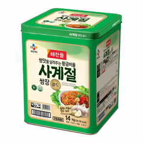 해찬들 사계절 쌈장골드 업소용 대용량 참깨 마늘양념 쌈장, 14kg, 1개