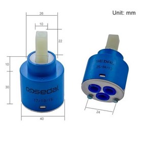SEDAL 인증 교체 수도꼭지 카트리지 ACS TZW 35mm 40mm