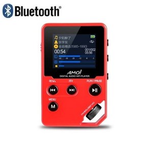 Amoi C10 Hifi MP3 음악 플레이어 18 인치 HD 무손실 미니 스포츠 트랙 휠 워크맨 DAC DSD FM 라디오 전자 책 레코더 비디오, 1.ed with bluetooth  8GB