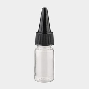 블랙 뾰족캡 투명 용기 10ml 플라스틱 화장품용기 공병 소분병 여행, 1개