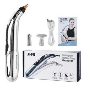전자 침술 펜 TENS 마사지 펜 USB 충전식 전기 침술 펜 마사지 자오선 에너지 바디 백 마사지, [05] Type 5 (3-head), Type 5 3head, 하나