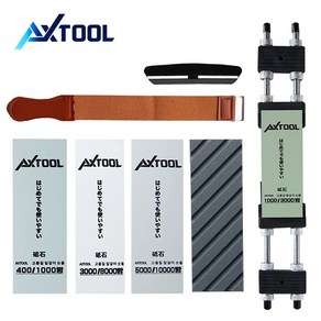 AXTOOL 양면숫돌 400/1000방+3000/8000방+5000/10000방 대형 받침대 7종세트