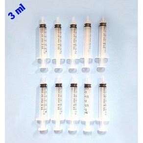 사이언스몰 바늘없는 주사기 (3ml) 과학실험용 동물급식용 공예작품용 잉크충전용 화장품소분용, 10개