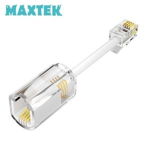 [MAXTEK] 맥스텍 전화선 꼬임방지기 젠더 RJ11 송수화기 스프링선 화이트 [MT506], 1개