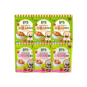 풀무원 아이 김치 2종[홍시깍두기 3봉+토마토김치 3봉] 300g 6개, 1세트