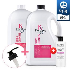 [쇼핑엔티] 케라시스 대용량 샤이닝 샴푸/린스 4L x2+펌프2개+180ml 샴푸1개, 케라시스 대용량 샴푸 4L x2개, 1개