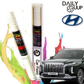 현대 팰리세이드 붓페인트 컬러 붓펜 차량용 흠집제거 도색용품 자동차 페인트, DsS_팰리세이드 WC9(2p) 크리미화이트펄, 1개
