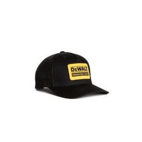 DEWALT 남성용 Oakdale 패치 트러커 모자 블랙옐로우., 블랙/옐로우, 1개