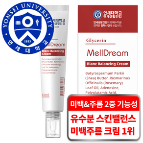 연세생활건강 멜드림 미백 주름 2중 기능성 3중 콜라겐 유수분 밸런싱 크림, 1개, 40ml