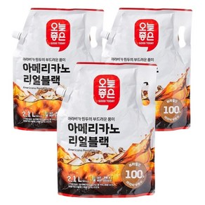 오늘좋은 아메리카노 리얼블랙, 2.1L, 3개
