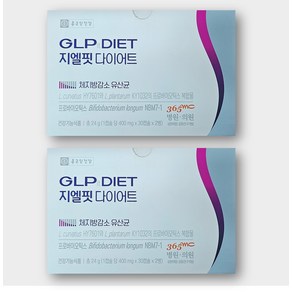 지엘핏 다이어트 유산균 GLP-1유산균 프로바이오틱스 400mg 60캡슐 2박스 4개월분