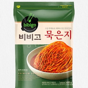 소포장 묵은지 400g 익은 배추김치 찌개용 소용량 휴대용 캠핑 자취생, 1개